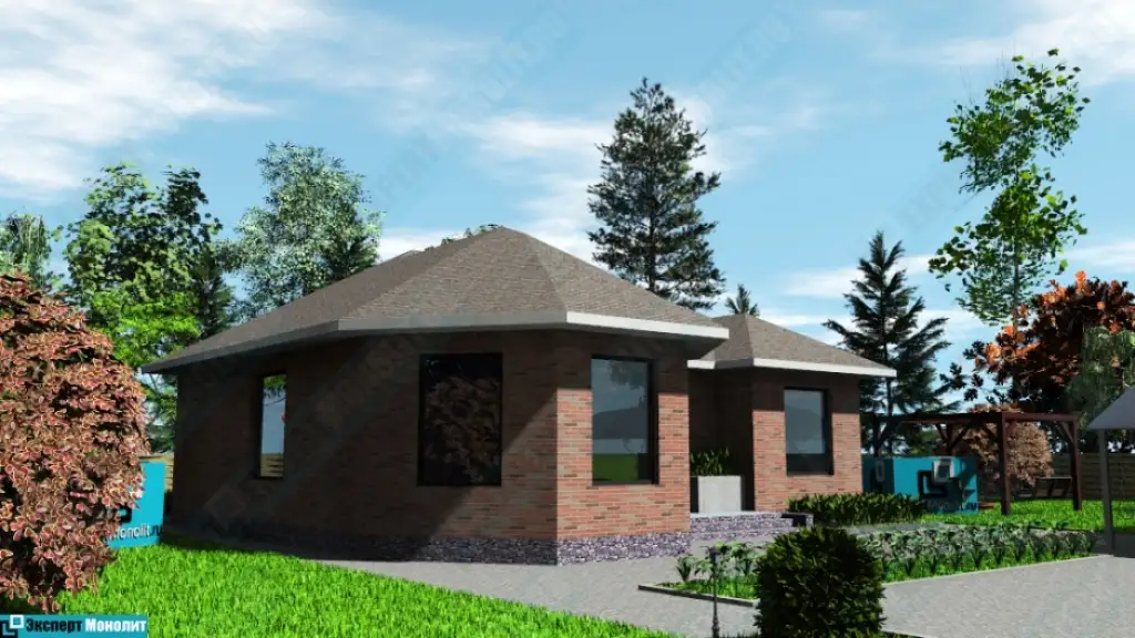 Строительство 1 этажного дома ОДМР-13 вид 2