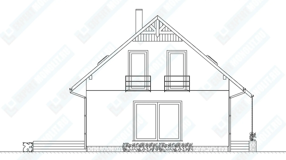 Фасад дома 3 проекта №100