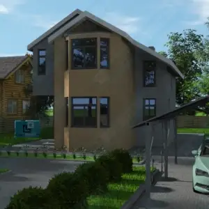 Двухэтажный дом на заказ ДМР-10 - вид 3