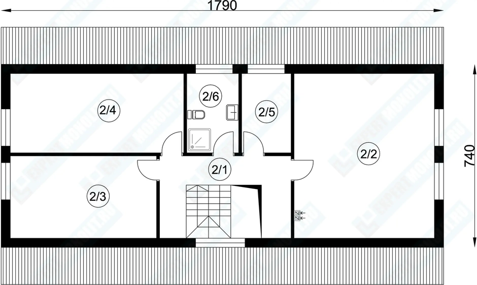 План дома 2 проекта №166