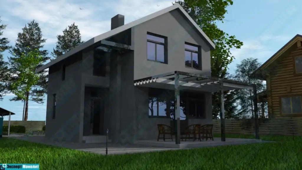 Двухэтажный дом на заказ ДМР-10 - вид 4