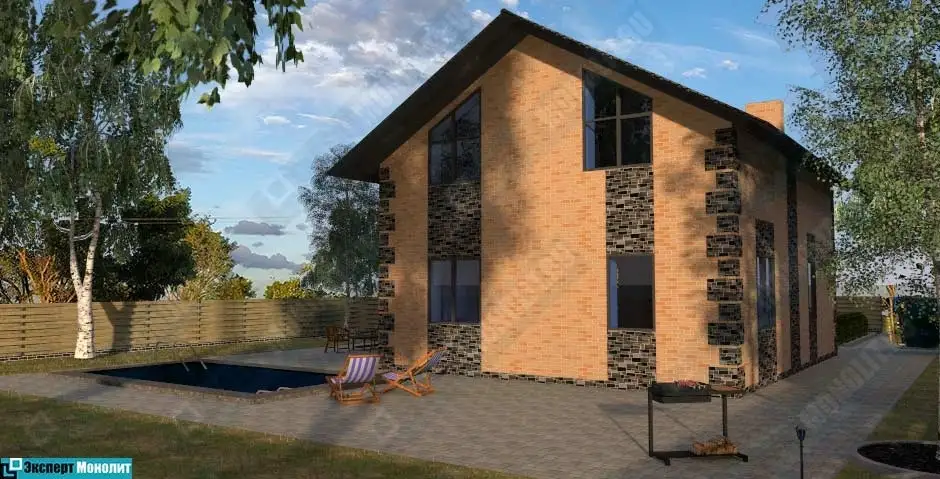 Монолитный дом ДМР-01 - вид 4