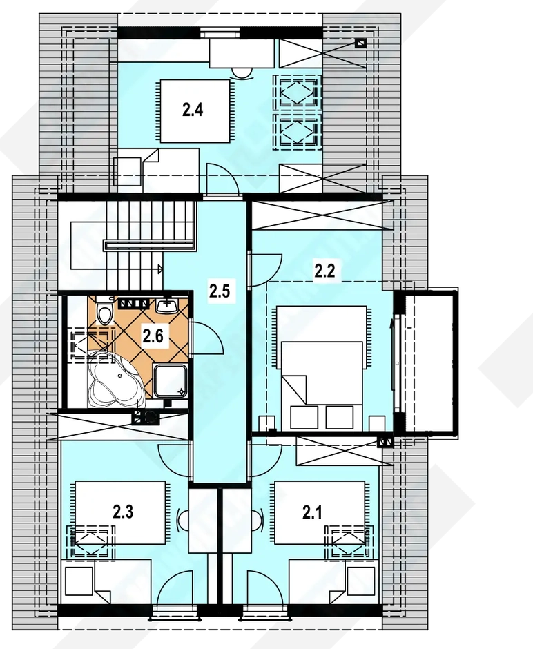 План дома 2 проекта №130